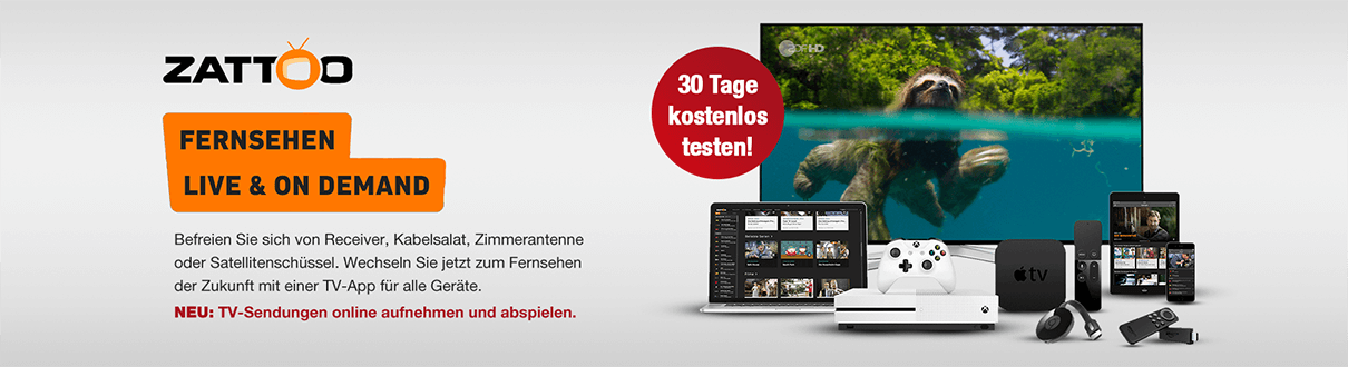 Zattoo Fernsehen live und on demand Zattoo
