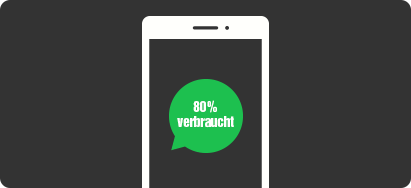 80% Datenvolumen verbraucht